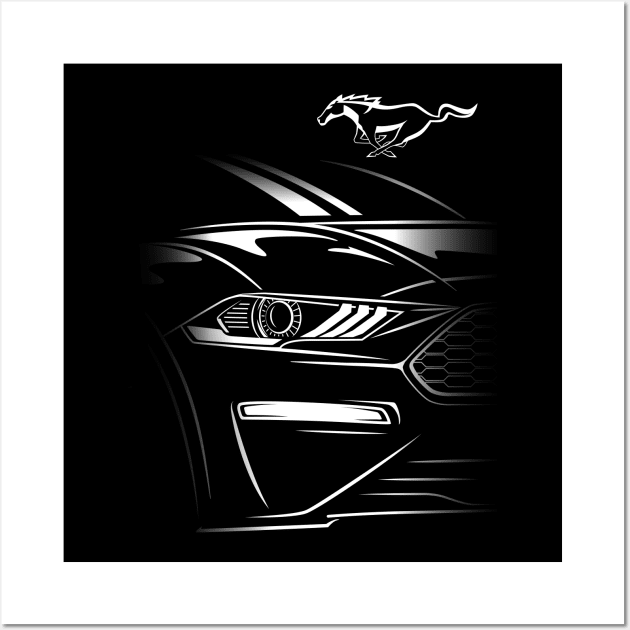 Ford Mustang GT Wall Art by CandyUPlanet